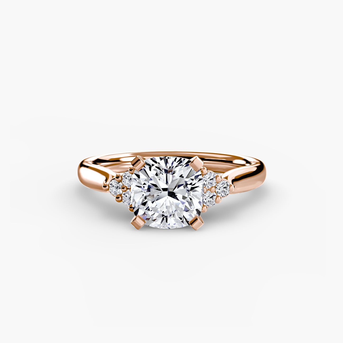 The "Maldives" Solitaire with Cluster Shoulders