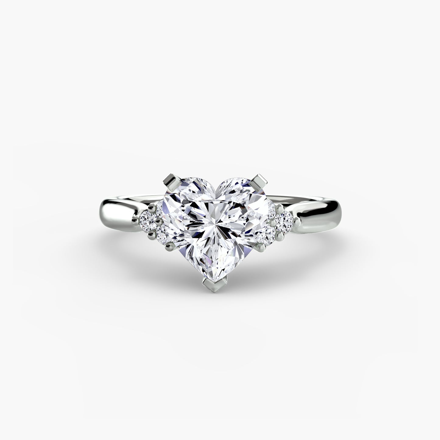 The "Maldives" Solitaire with Cluster Shoulders