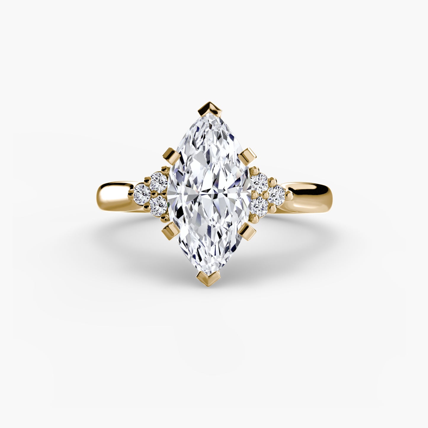 The "Maldives" Solitaire with Cluster Shoulders