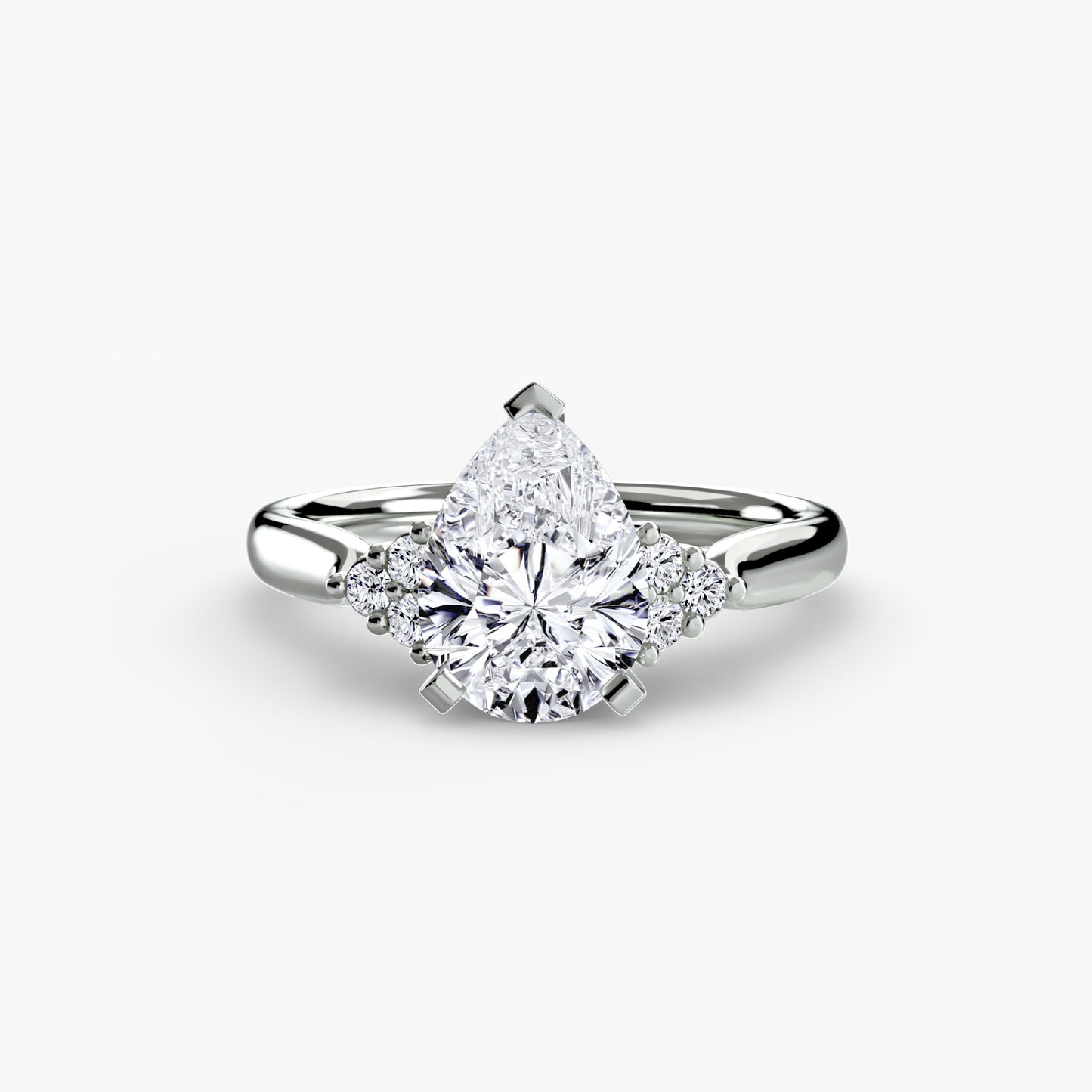 The "Maldives" Solitaire with Cluster Shoulders