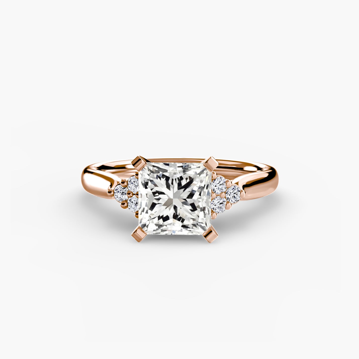 The "Maldives" Solitaire with Cluster Shoulders
