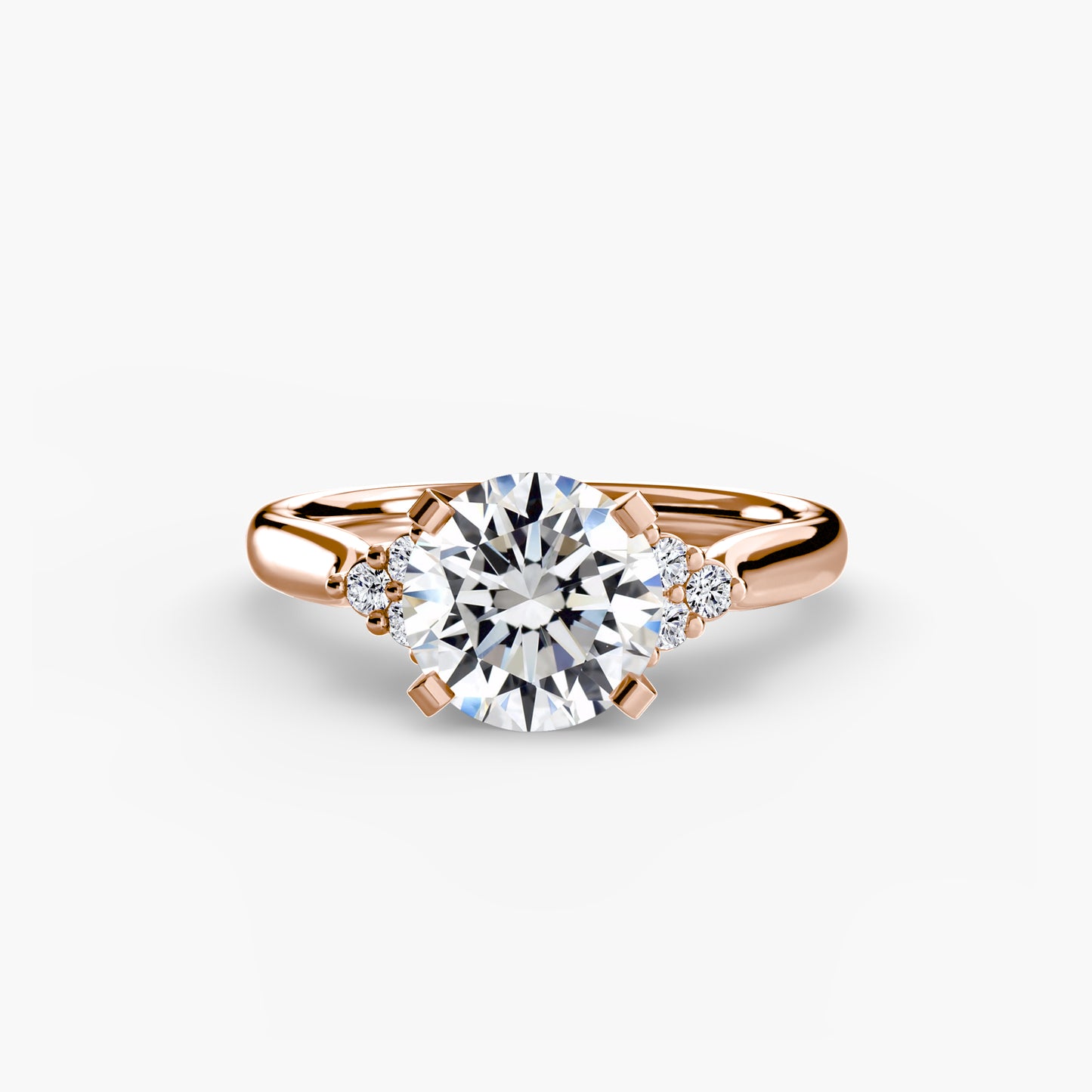 The "Maldives" Solitaire with Cluster Shoulders