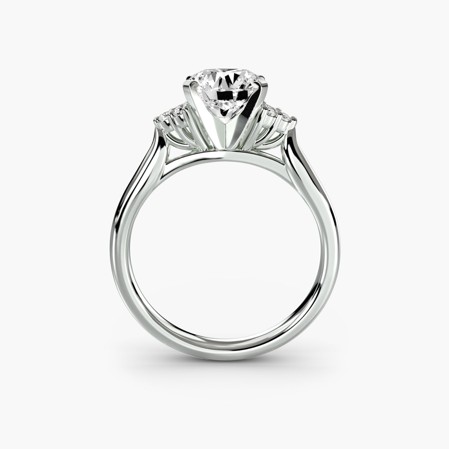 The "Maldives" Solitaire with Cluster Shoulders