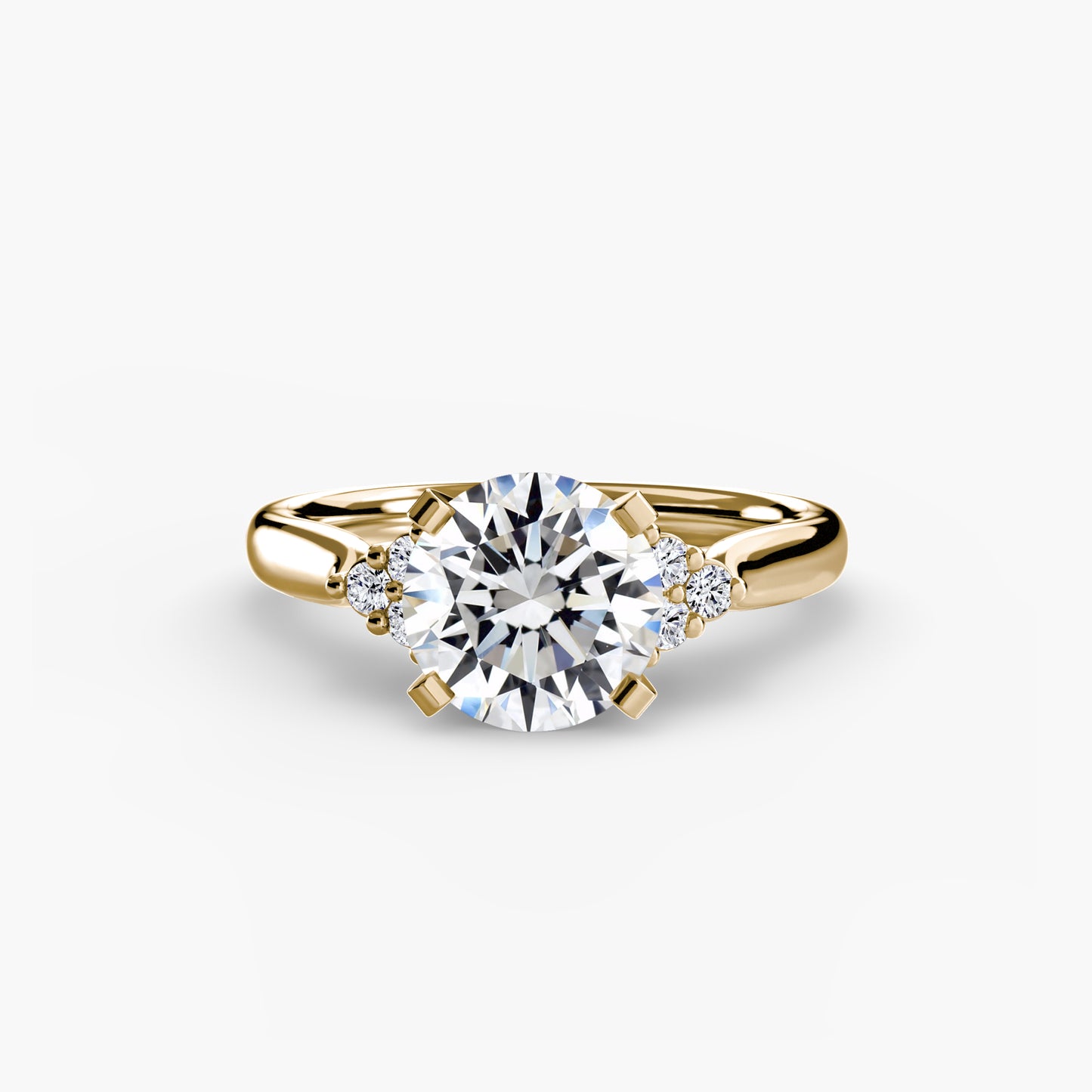 The "Maldives" Solitaire with Cluster Shoulders