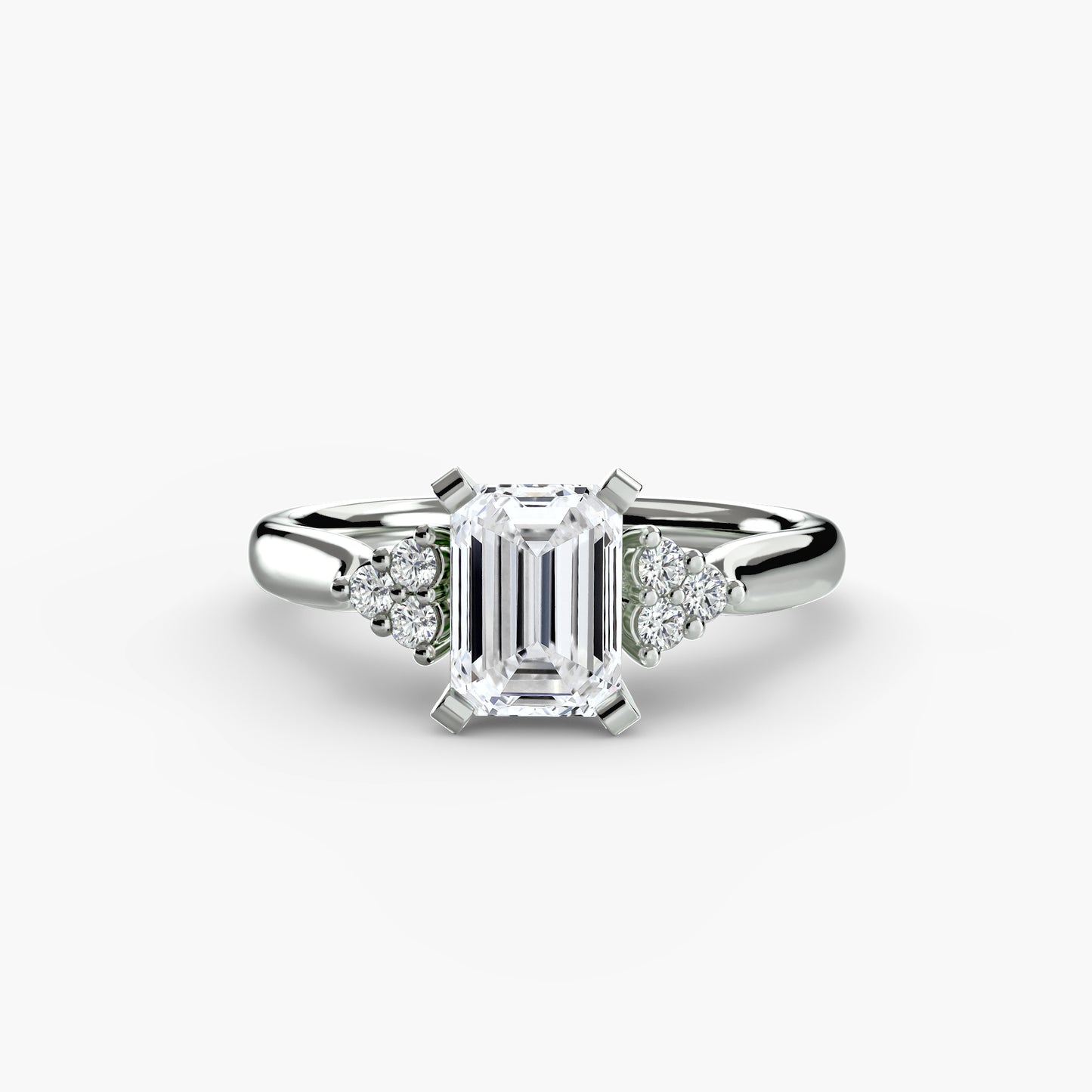 The "Maldives" Solitaire with Cluster Shoulders