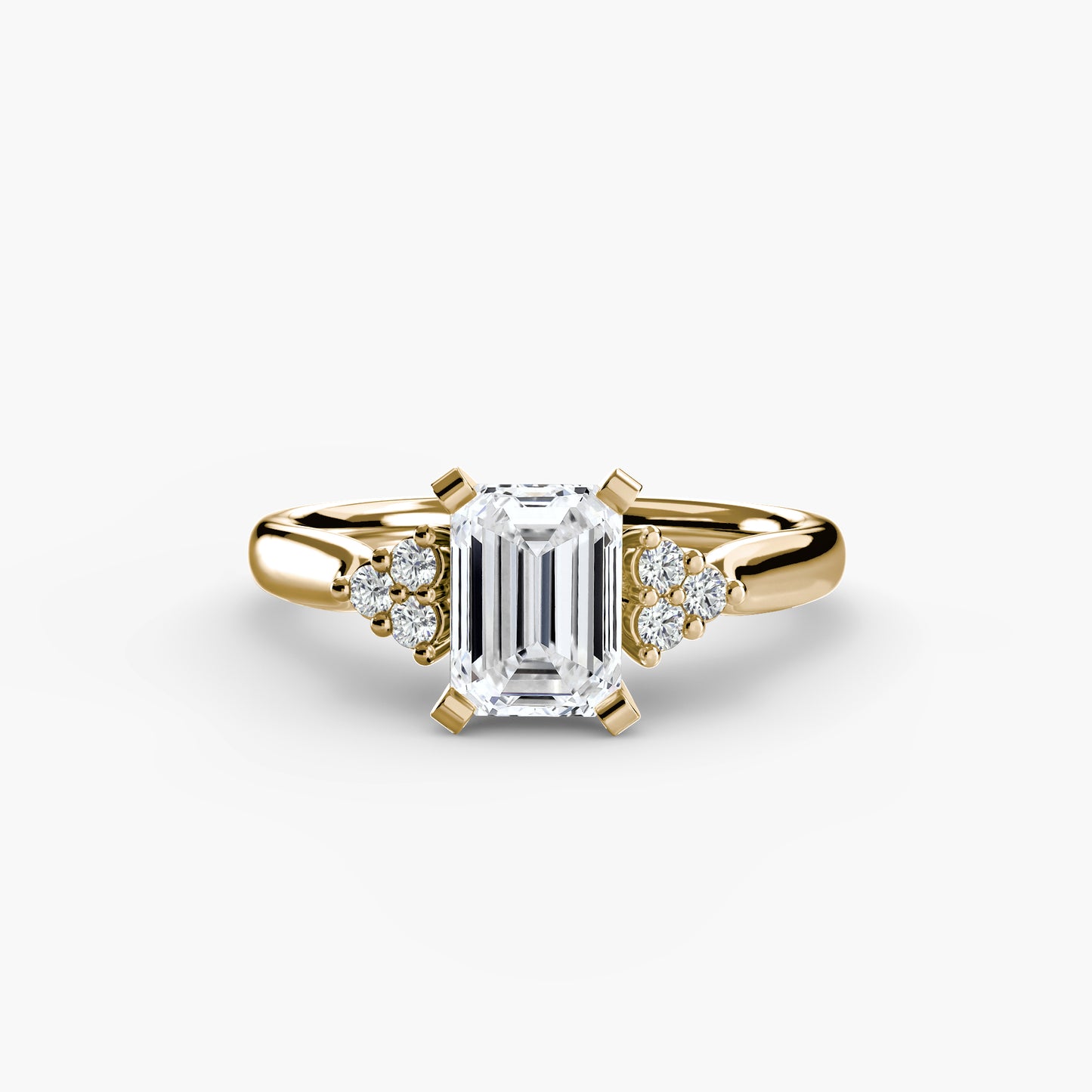 The "Maldives" Solitaire with Cluster Shoulders