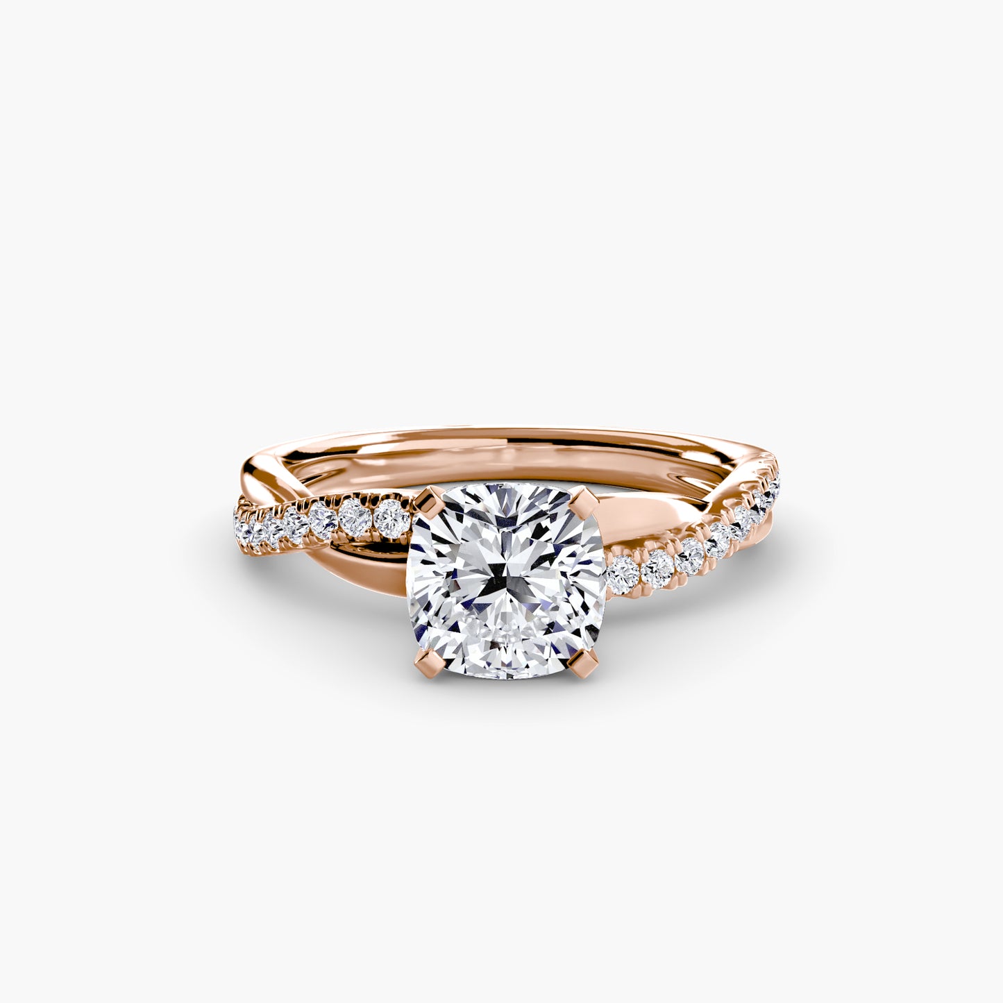 The "Amsterdam" Emerald Twist Pavé Ring