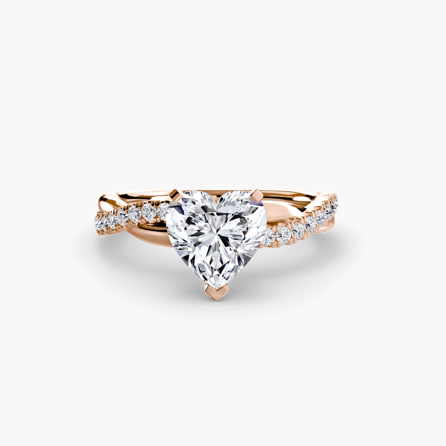 The "Amsterdam" Emerald Twist Pavé Ring