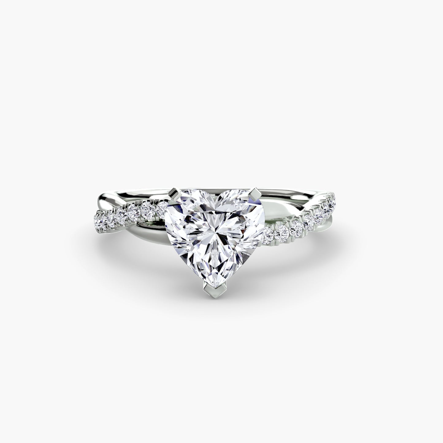 The "Amsterdam" Emerald Twist Pavé Ring