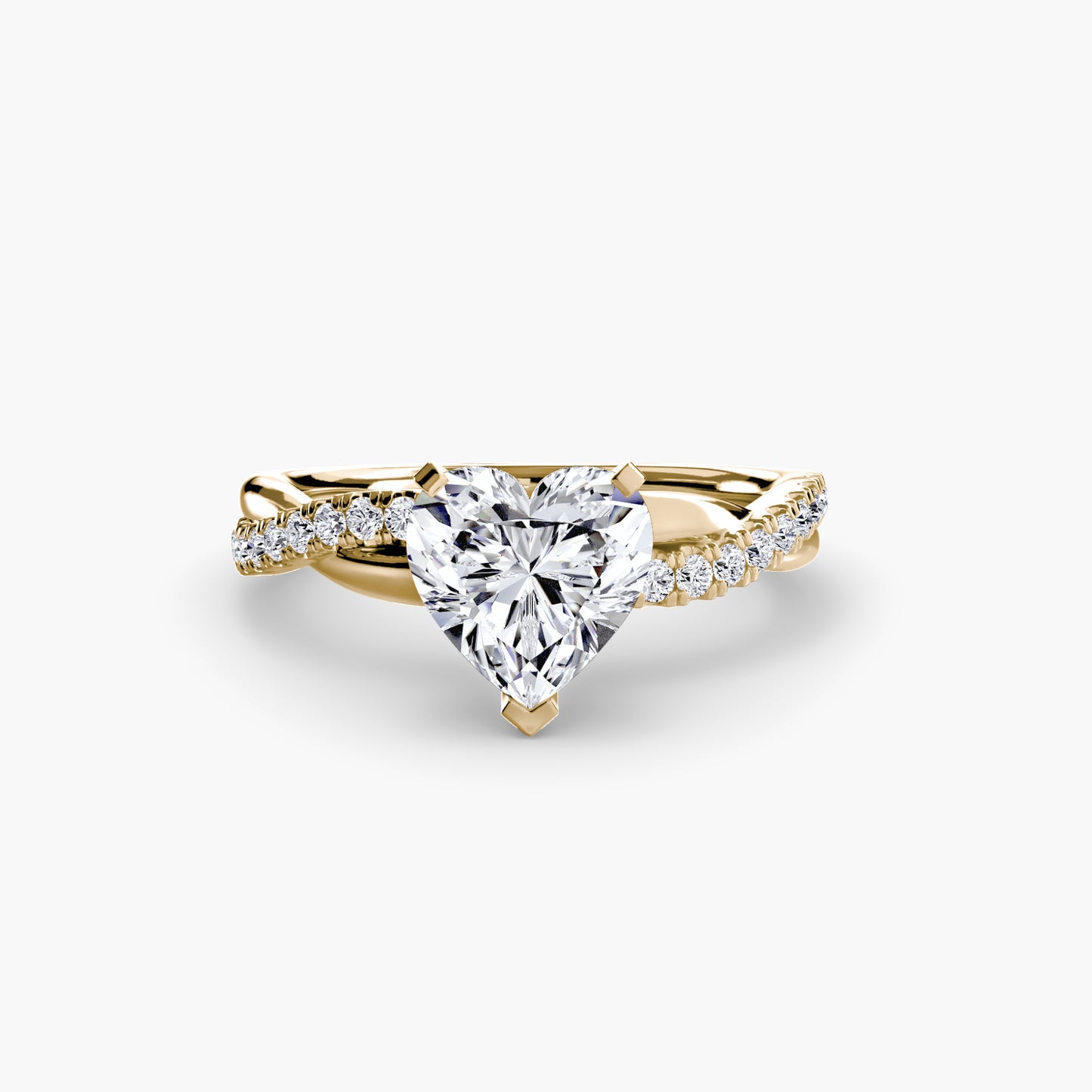 The "Amsterdam" Emerald Twist Pavé Ring