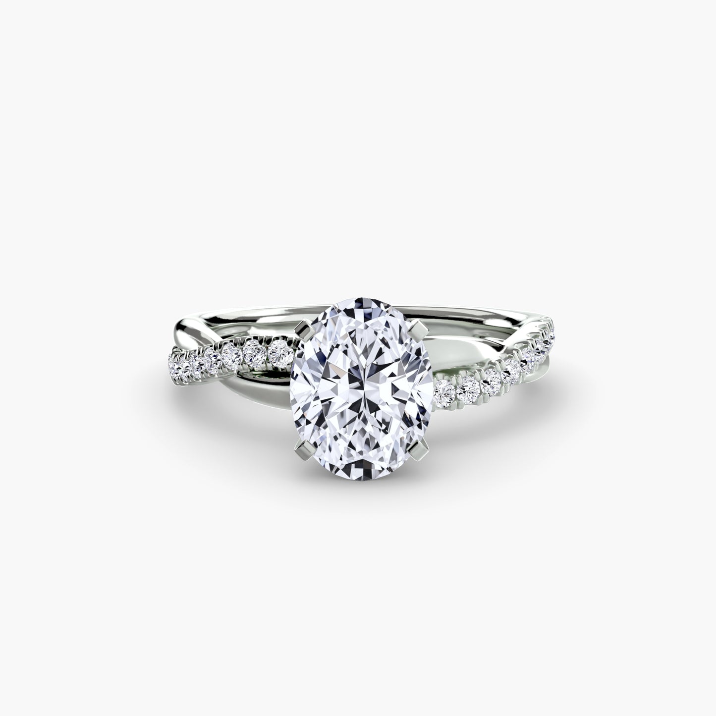 The "Amsterdam" Emerald Twist Pavé Ring