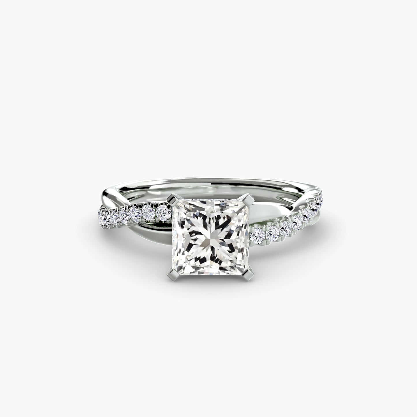 The "Amsterdam" Emerald Twist Pavé Ring