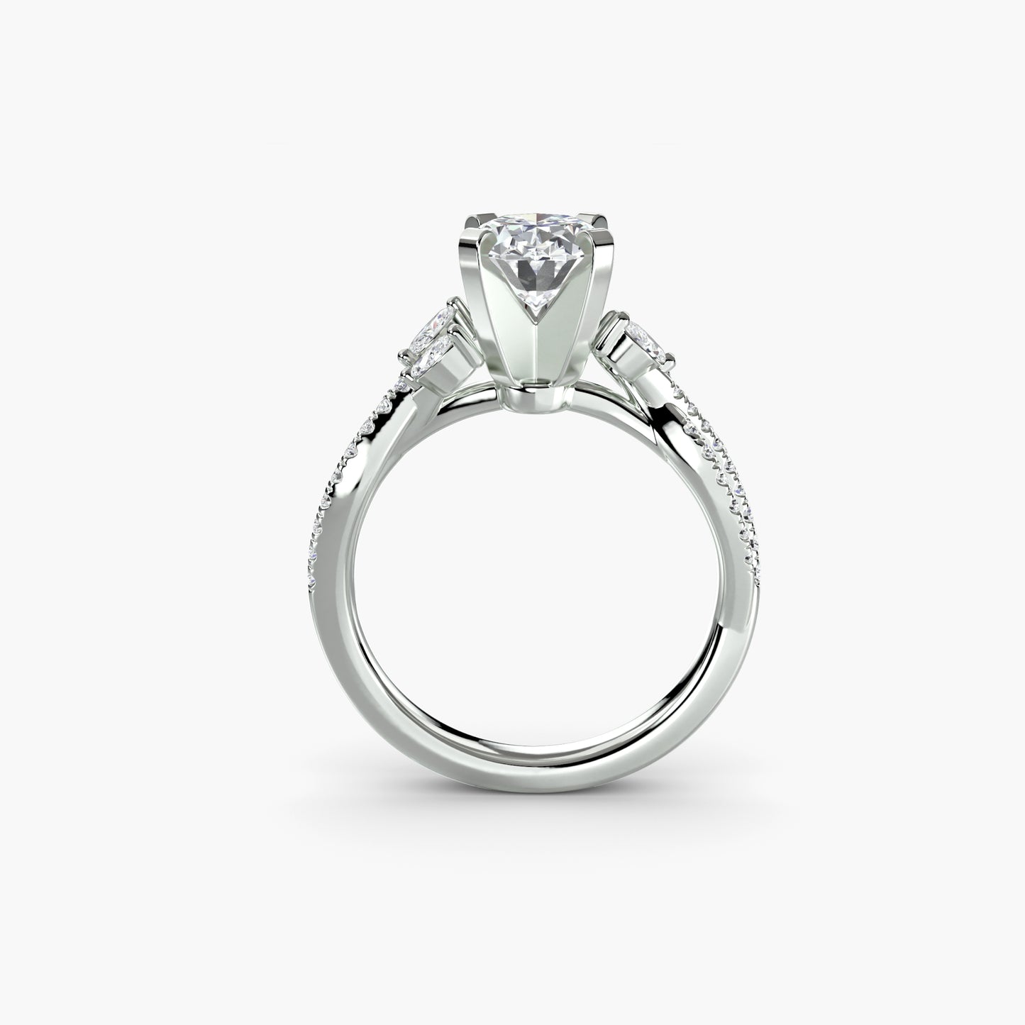 The "Madrid" Twist Pavé Ring