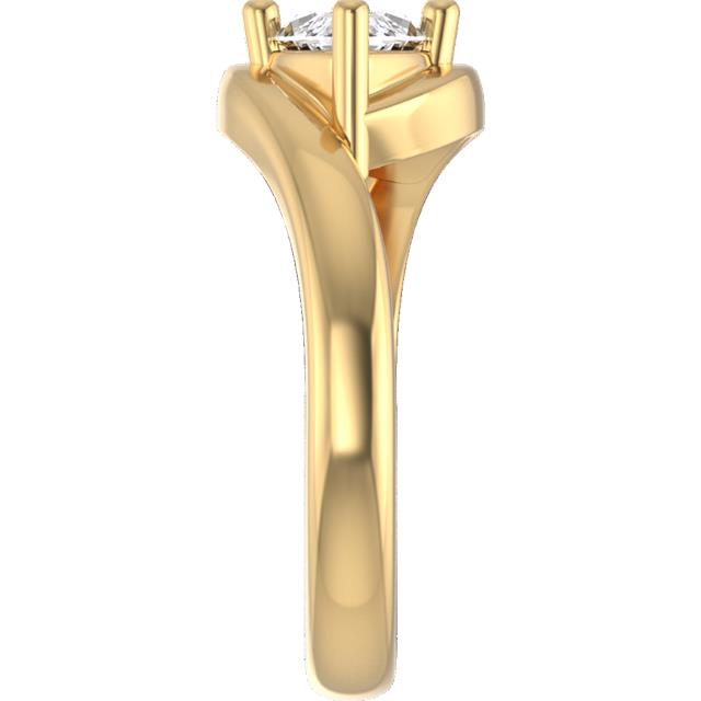 "The Bayleigh" 2 Carat Marquise Lab Grown Diamond set East/West in a 14k Yellow Gold Bypass Setting