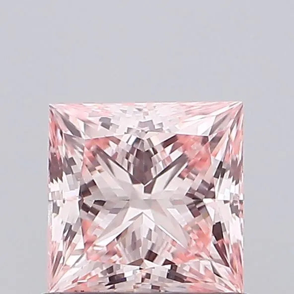 0.76ct Princess Lab Grown Diamond (Colour Fancy Intense Pink, Clarity VS1, IGI Certified)