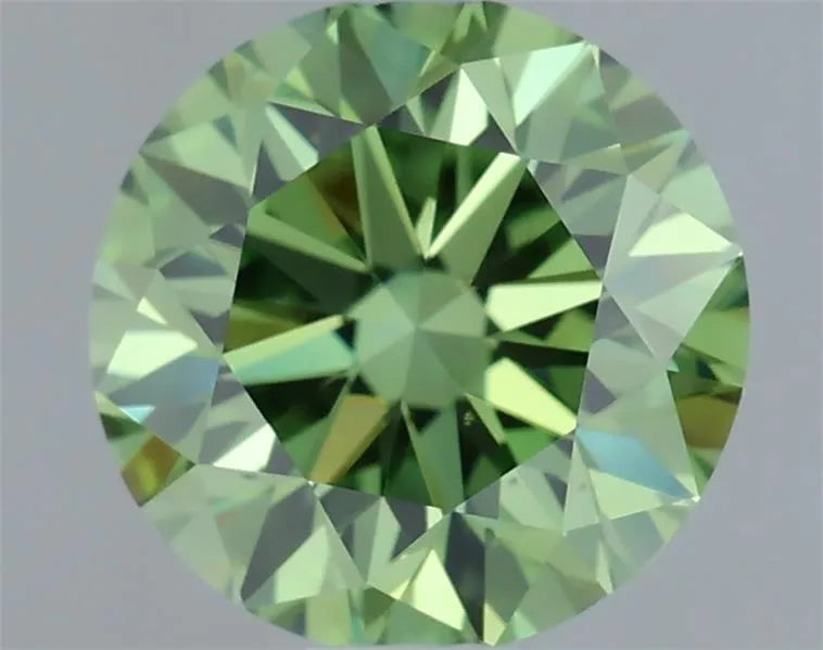 1.03ct Round Lab Grown Diamond (Colour Fancy Vivid Green, Clarity VS1, Cut VG, IGI Certified)