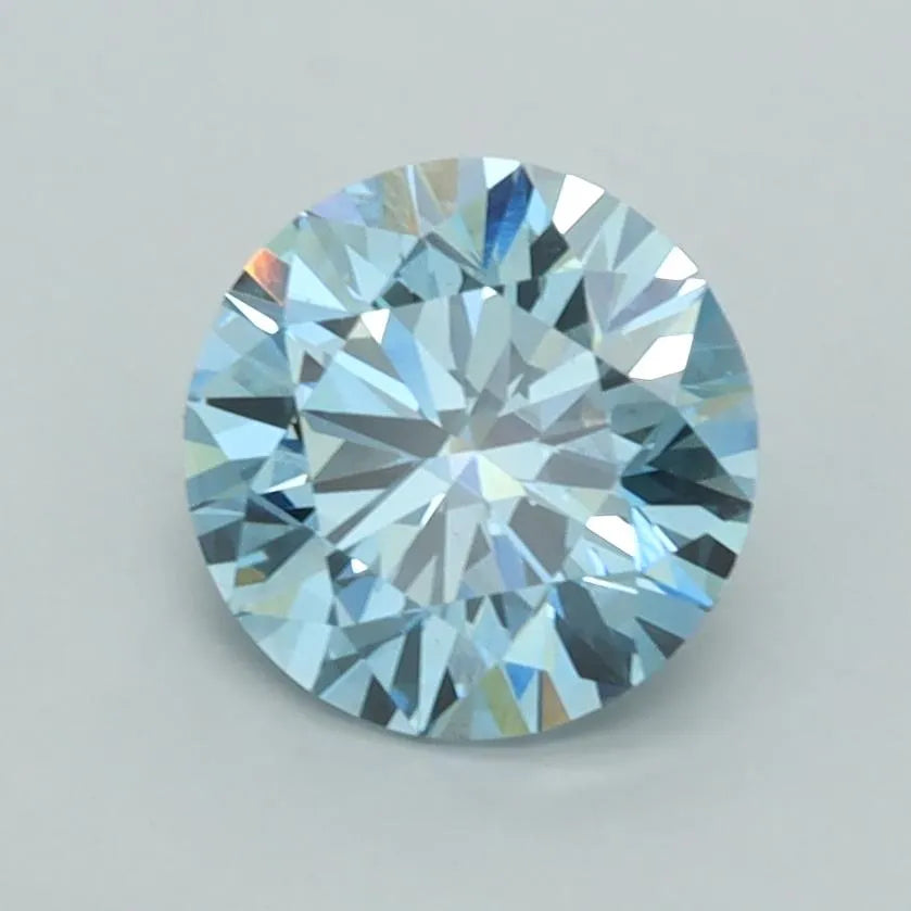 1.50ct Round Lab Grown Diamond (Colour Fancy Intense Blue, Clarity VS1, Cut ID, IGI Certified)