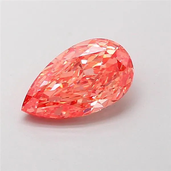 1.51ct Pear Lab Grown Diamond (Colour Fancy Vivid Pink Orange, Clarity VS1, IGI Certified)