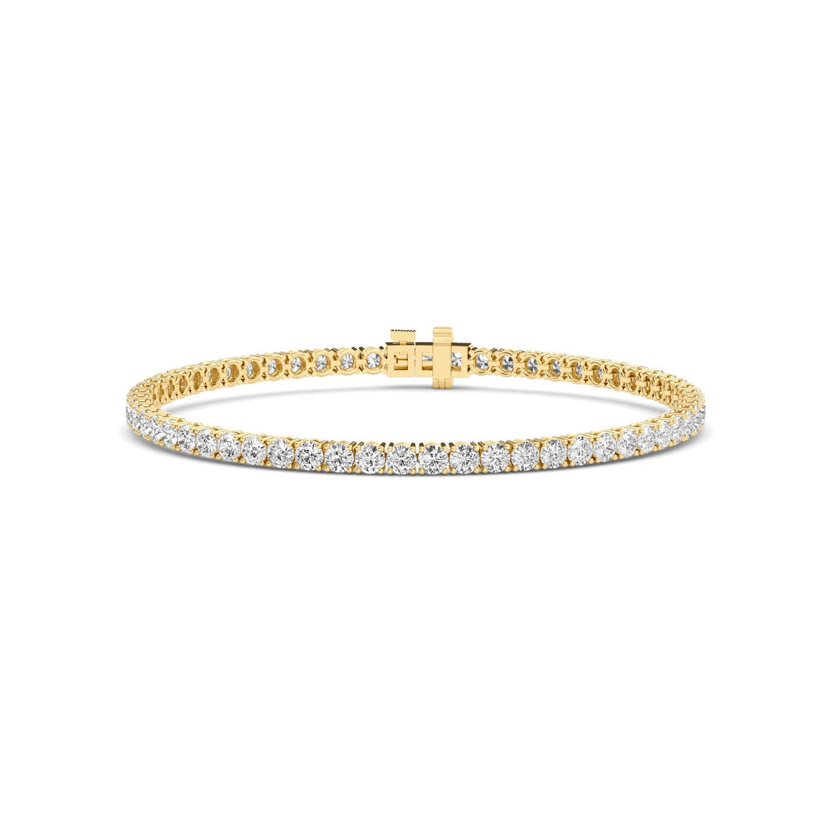 5 carat Tennis Bracelet White or Yellow Gold Lab Grown Diamond Bracelet 7"