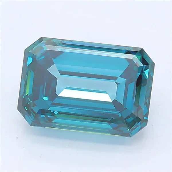 2.01ct Emerald Lab Grown Diamond (Colour Fancy Vivid Greenish Blue, Clarity VS1, IGI Certified)
