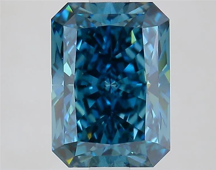 2.10ct Radiant Lab Grown Diamond (Colour Fancy Vivid Blue, Clarity VVS2, IGI Certified)