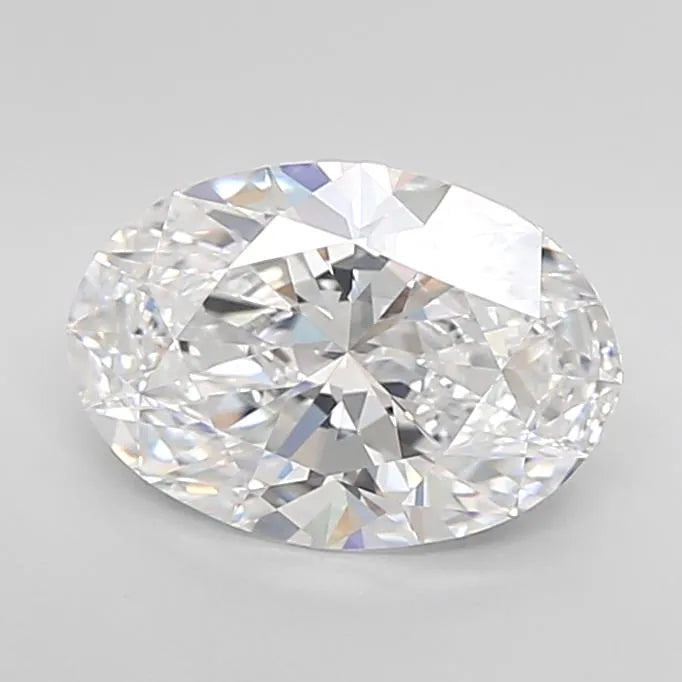 2.50ct Oval Lab Grown Diamond (Colour D, Clarity IF, Cut EX, IGI Certified)