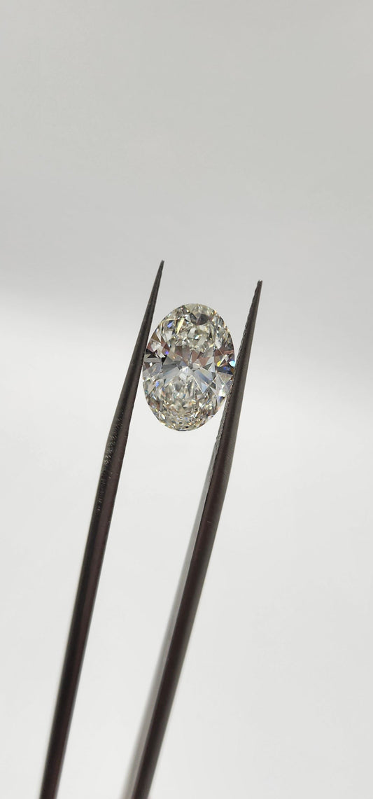 4.01 Carat Oval Lab Grown Diamond, Color G, VS1 Clarity IGI Certified