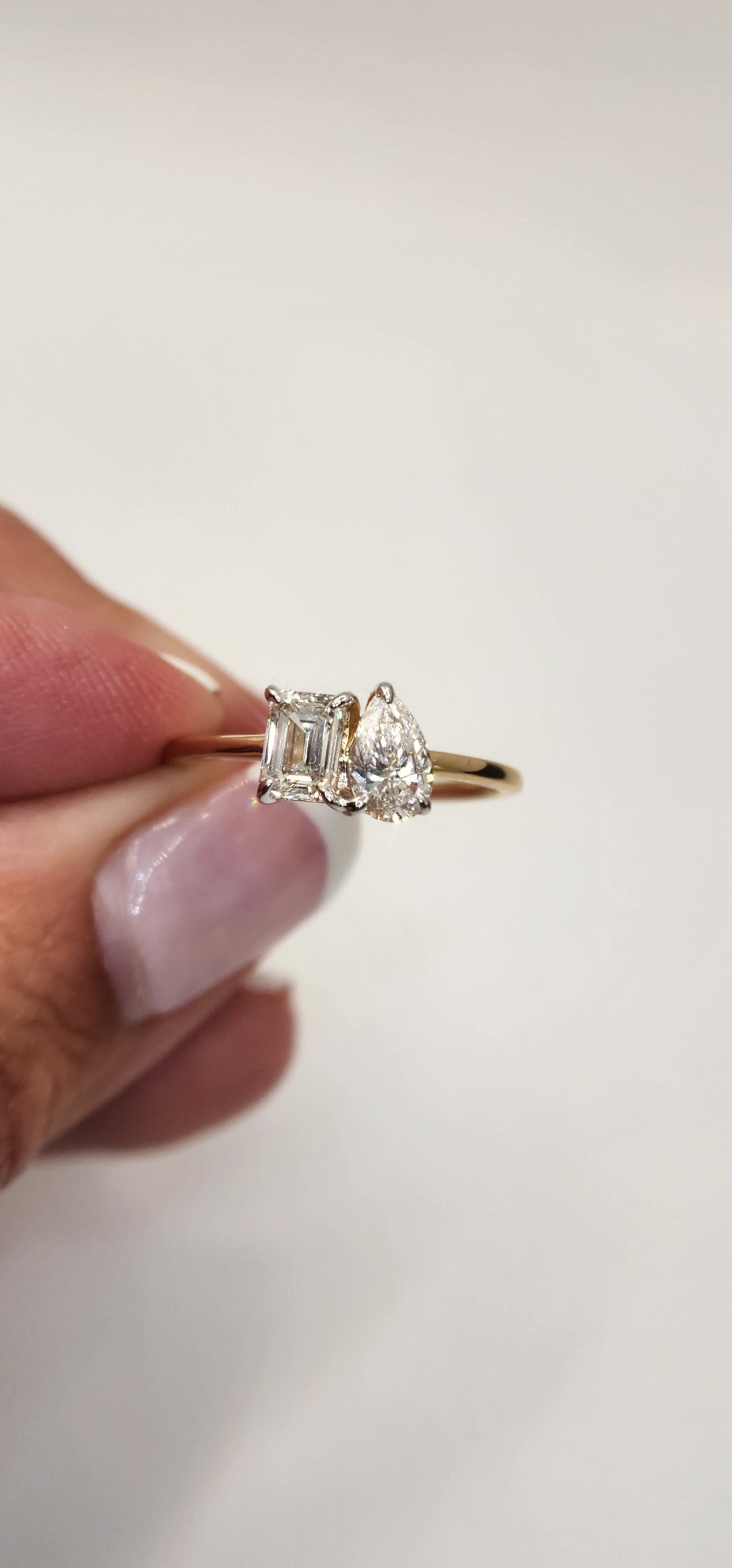 Toi Et Moi Ring, 1 CTTW 14K Yellow Gold Size 7