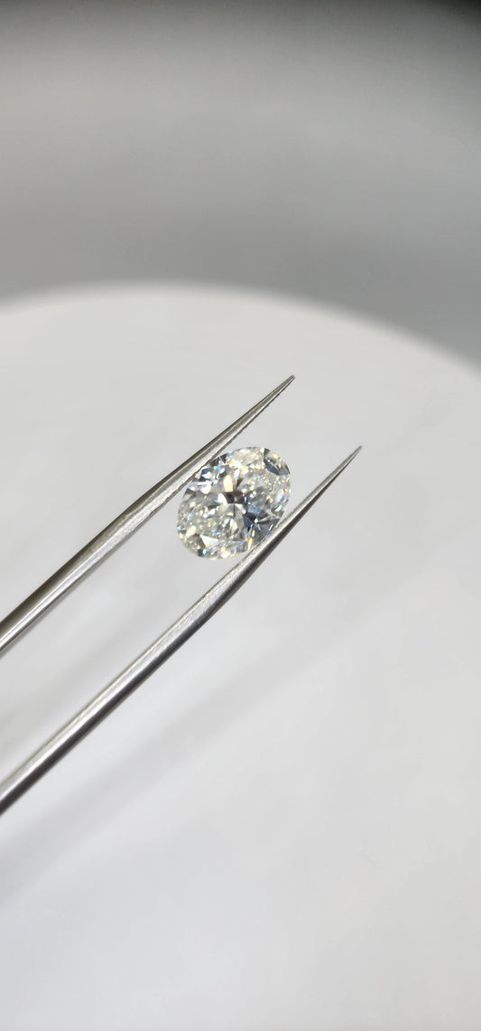 3.07 Carat Oval Lab Grown Diamond, Color G, VS1 Clarity IGI Certified (723535646)