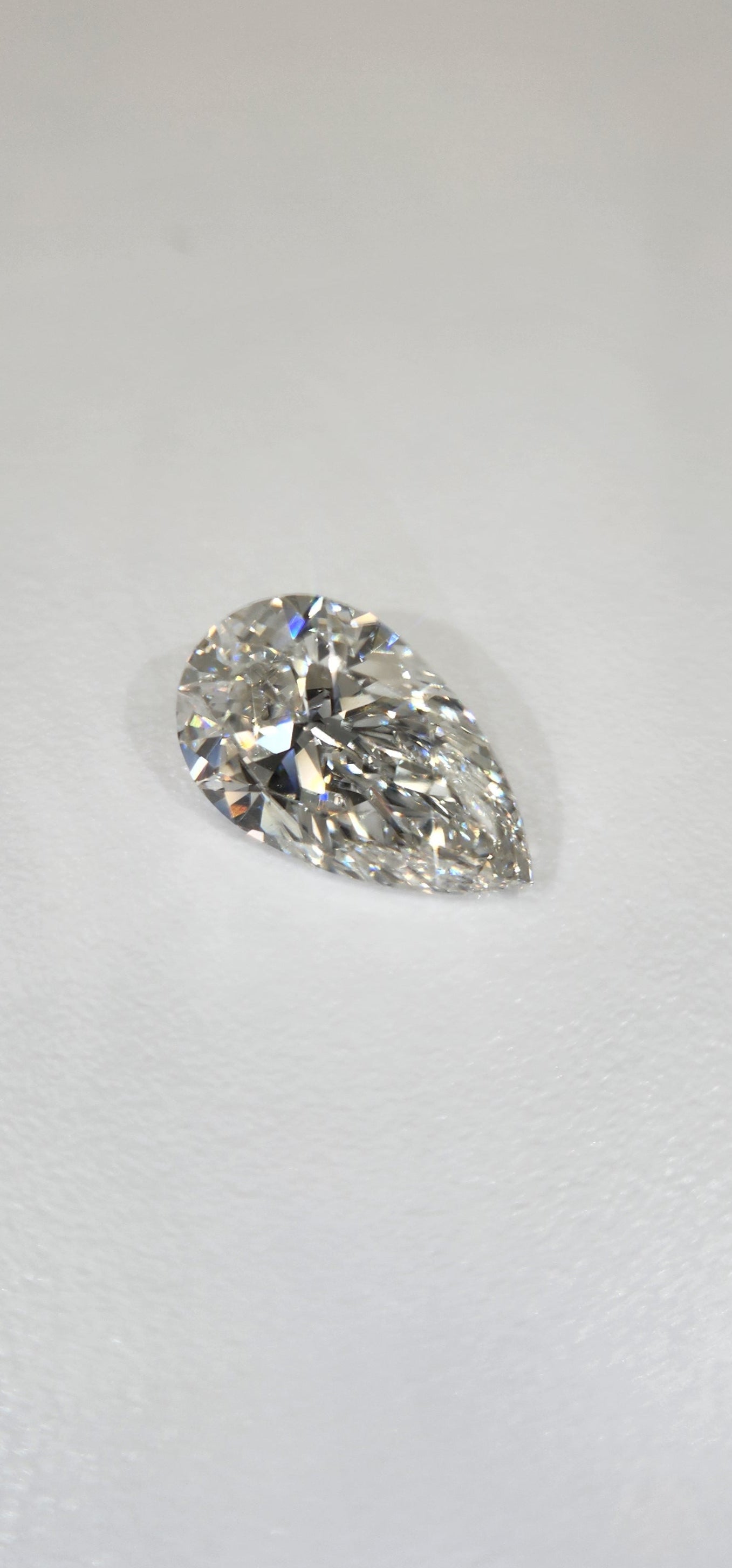 3.19 Carat Pear Lab Grown Diamond, Color G, VS1 Clarity IGI Certified