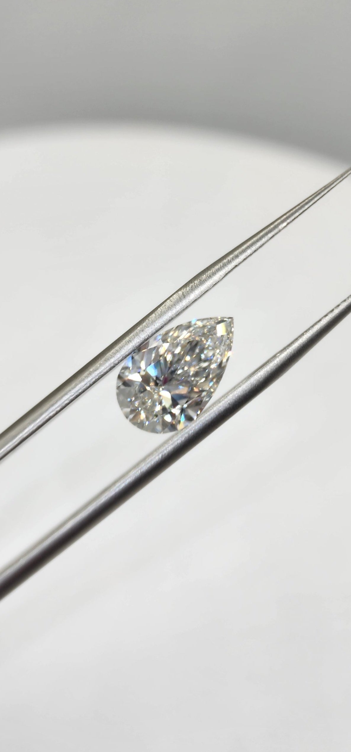 3.19 Carat Pear Lab Grown Diamond, Color G, VS1 Clarity IGI Certified