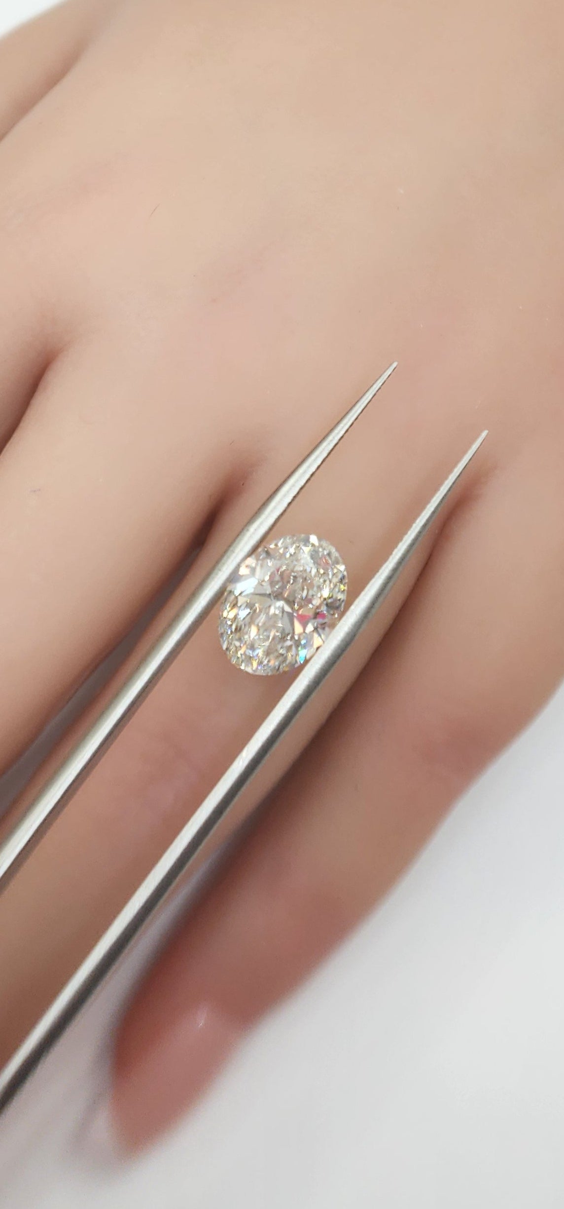 4.01 Carat Oval Lab Grown Diamond, Color G, VS1 Clarity IGI Certified