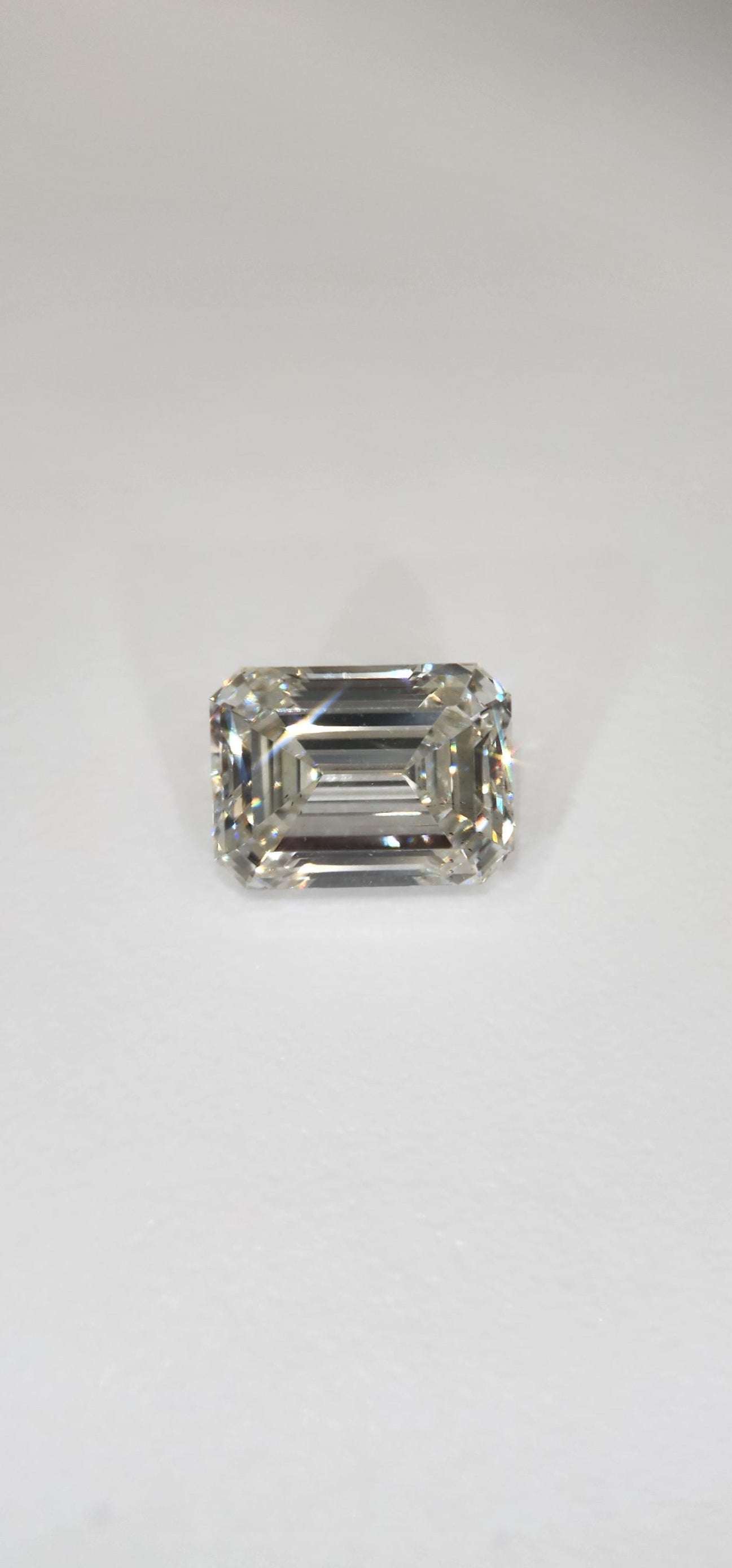4.04 Carat Emerald Lab Grown Diamond, Color H,  SI1 Clarity IGI Certified