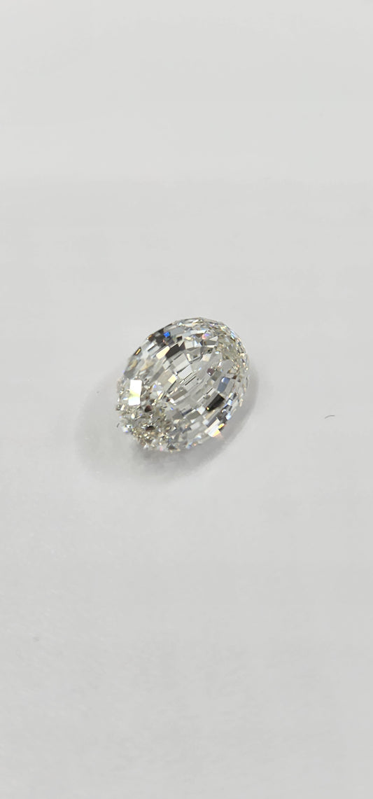 4.14 Carat Portuguese Oval Lab Grown Diamond, Color G, VS1 Clarity IGI Certified