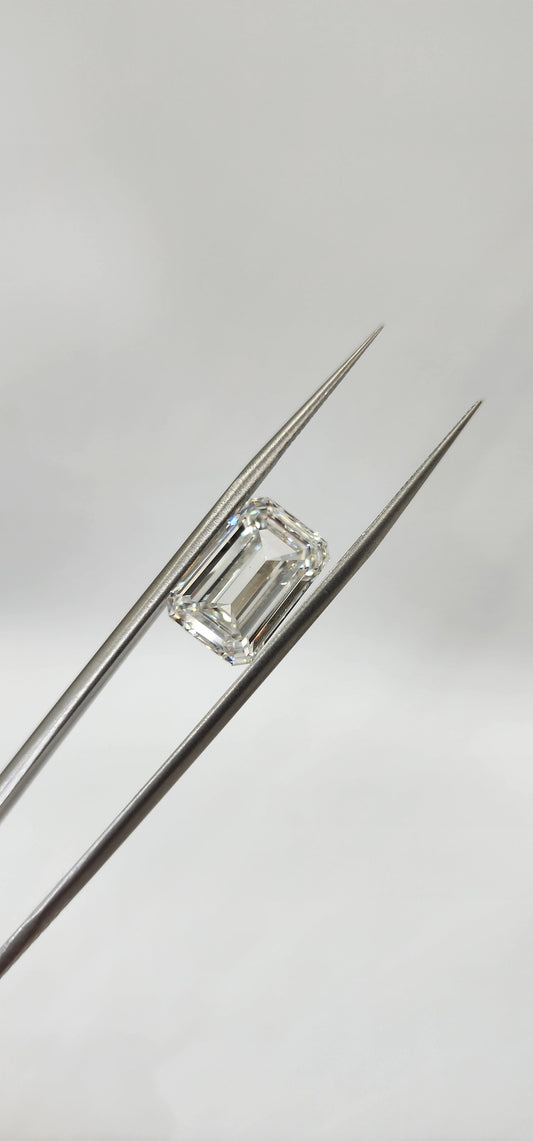 8.11 Carat Emerald Lab Grown Diamond, Color G, VS2 Clarity IGI Certified