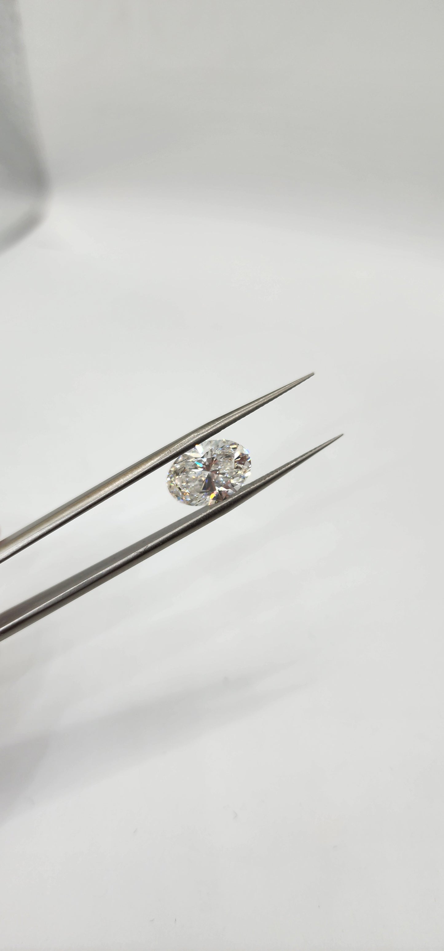 4.02 Carat Oval Lab Grown Diamond, Color F, VVS2 Clarity IGI Certified