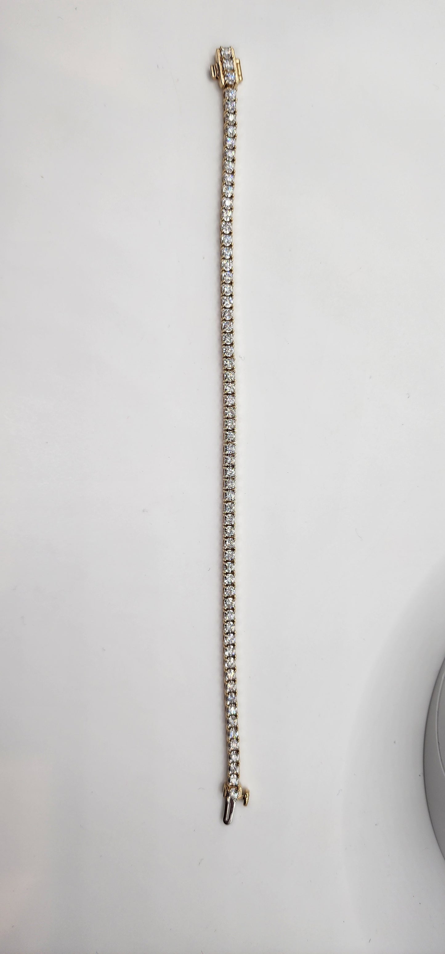 2 Carat Total Weight Yellow Gold Tennis Bracelet w/ Round Lab Grown Diamonds