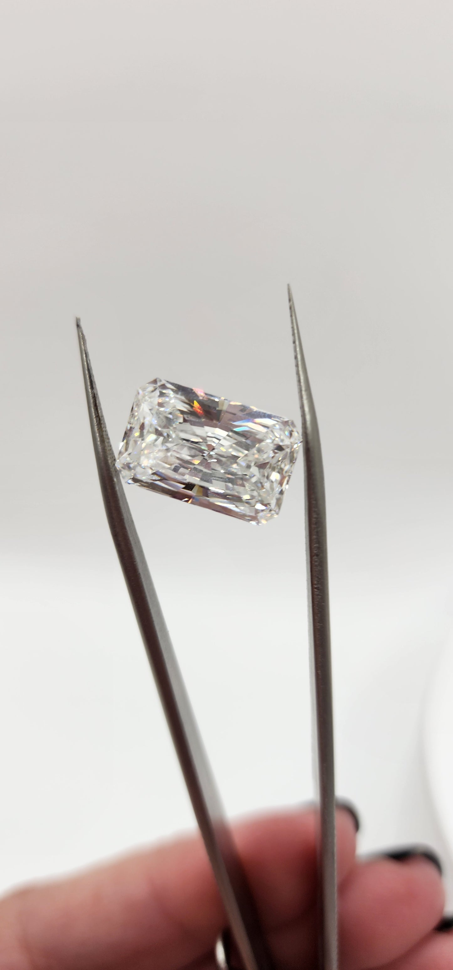 9.71 Carat Radiant Cut Lab Grown Diamond, Color E, VS1 Clarity IGI Certified
