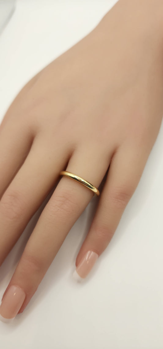14k Yellow Gold Stacking Band (Euro Shank)