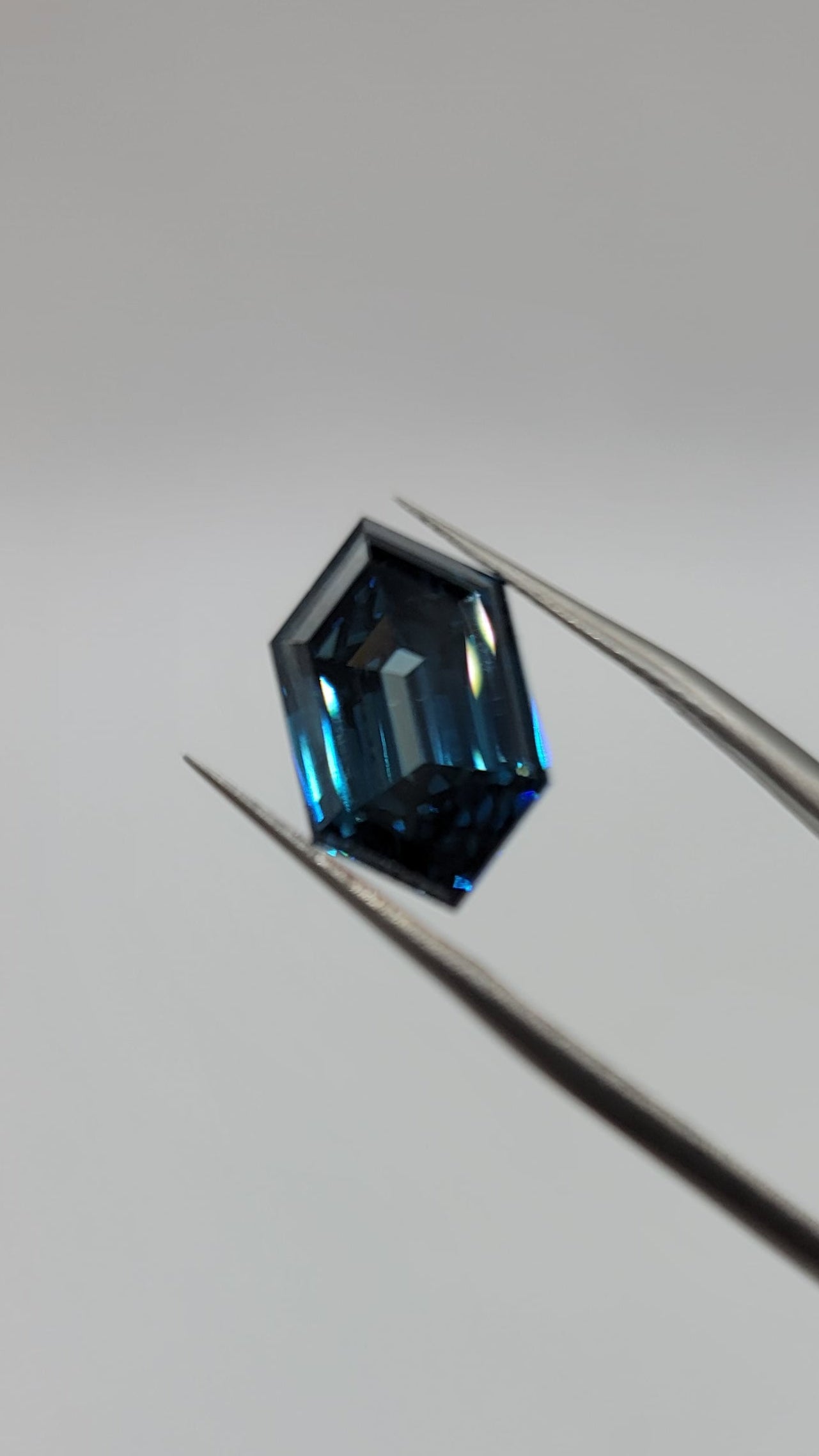 5.60 Deep Blue Hexagonal Lab Grown Diamond