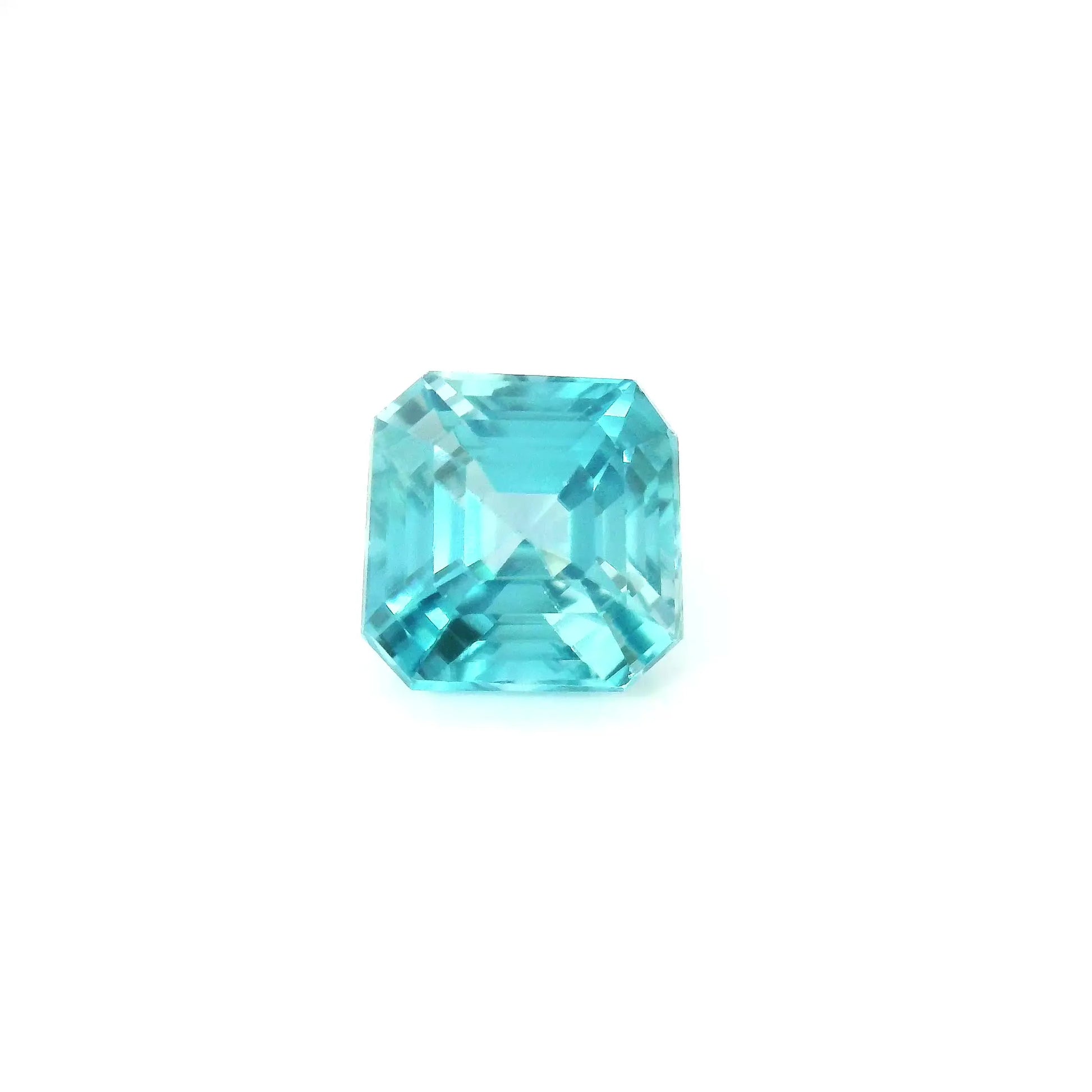 3.25ct Square Natural Zircon (Colour Blue, Clarity Eye Clean, Cut Faceted)