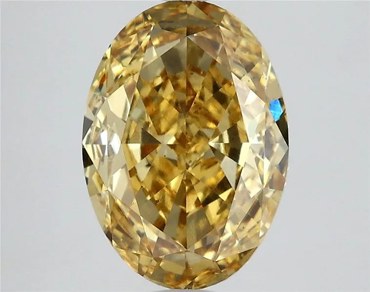 3.56ct Oval Lab Grown Diamond (Colour Fancy Intense Yellow, Clarity VS2, IGI Certified)