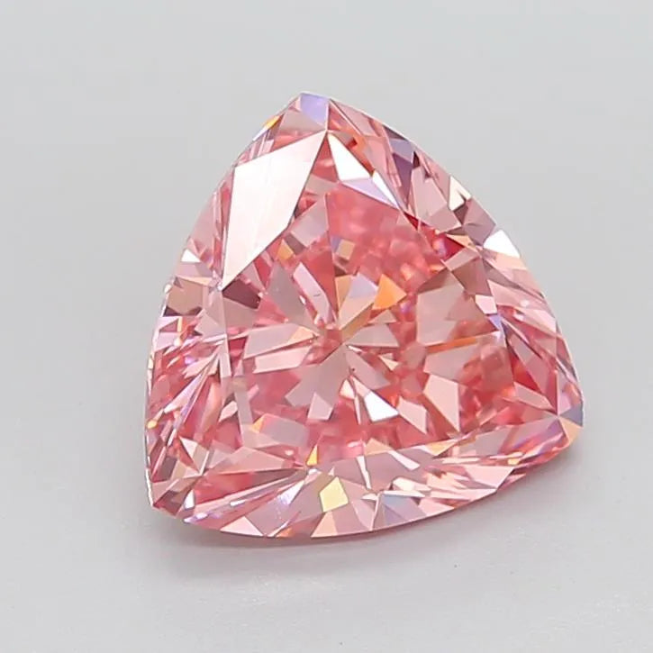 4.01ct Triangular Lab Grown Diamond (Colour Fancy Pink, Clarity VS2, IGI Certified)