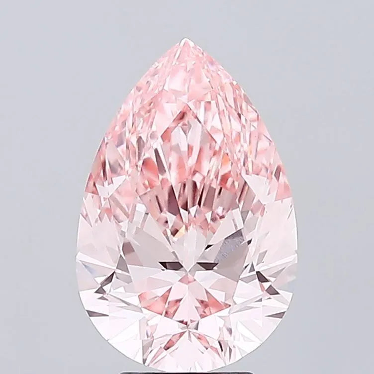 4.53ct Pear Lab Grown Diamond (Colour Fancy Vivid Pink, Clarity VVS2, IGI Certified)