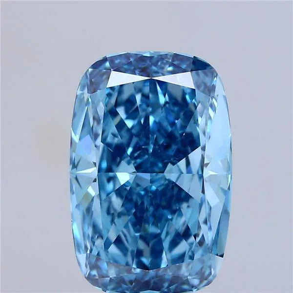 5.00ct Cushion modified Lab Grown Diamond (Colour Fancy Vivid Blue, Clarity VS1, IGI Certified)