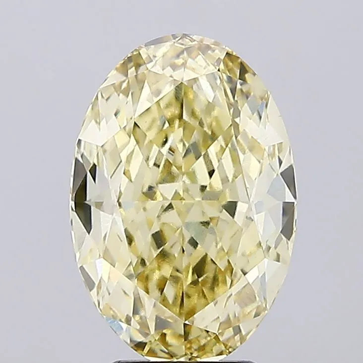 5.05ct Oval Lab Grown Diamond (Colour Fancy Intense Yellow, Clarity VVS2, IGI Certified)