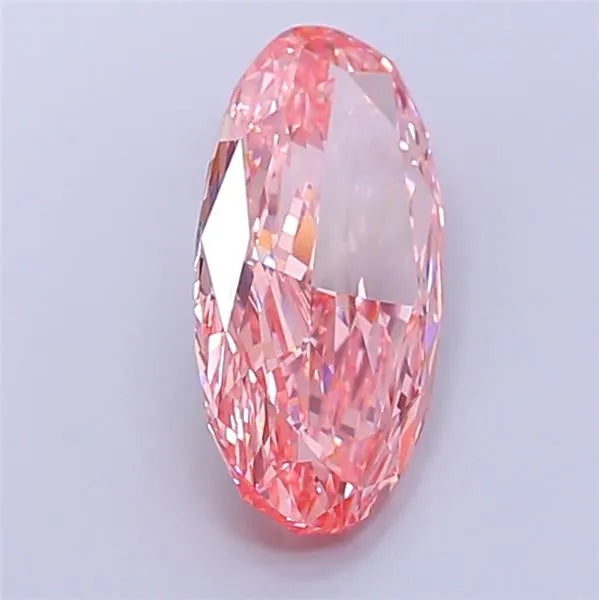 5.40ct Oval Lab Grown Diamond (Colour Fancy Vivid Pink, Clarity VVS1, IGI Certified)