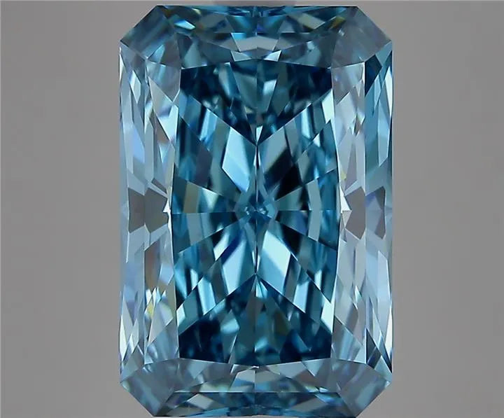 5.55ct Radiant Lab Grown Diamond (Colour Fancy Vivid Blue, Clarity VVS2, IGI Certified)