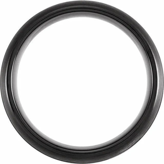 Black rubber oil seal on a white background