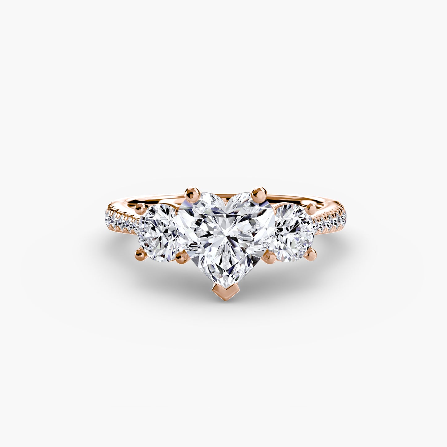 The "Boston" Three-Stone with Pavé Band